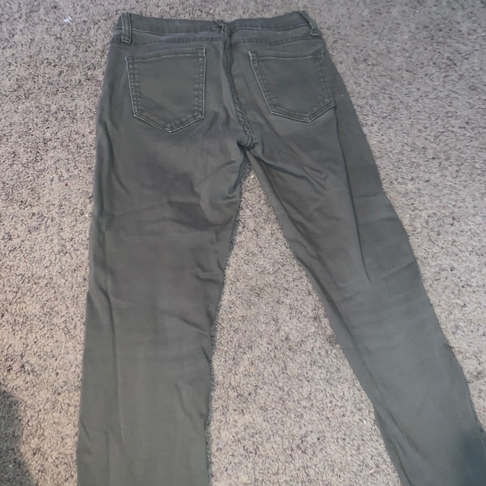 Army Green Ripped Jeans - Picture 2 of 3